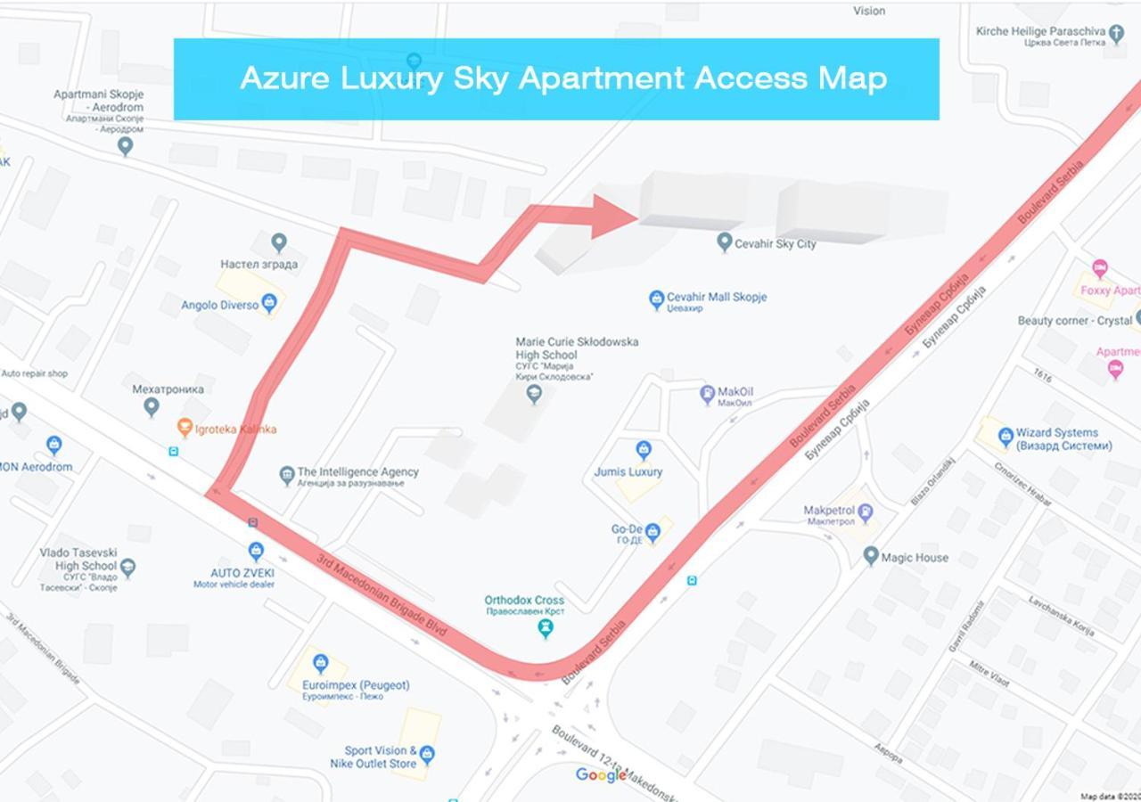 Azure Luxury Sky Apartment Skopje Luaran gambar